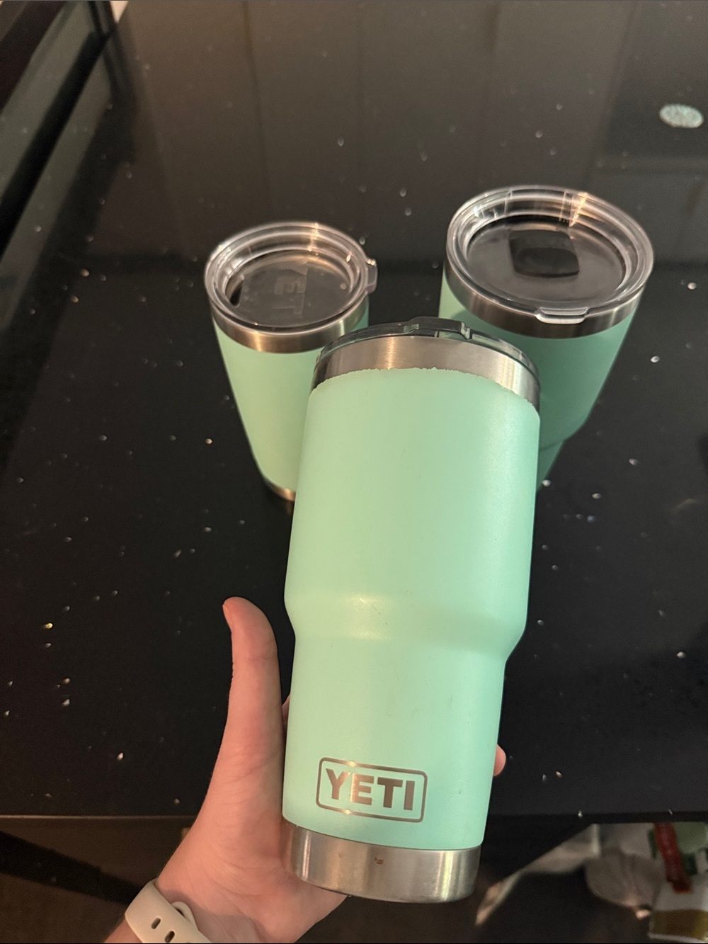YETI Mint Green Stainless Tumblers Trio - Picture 8 of 9
